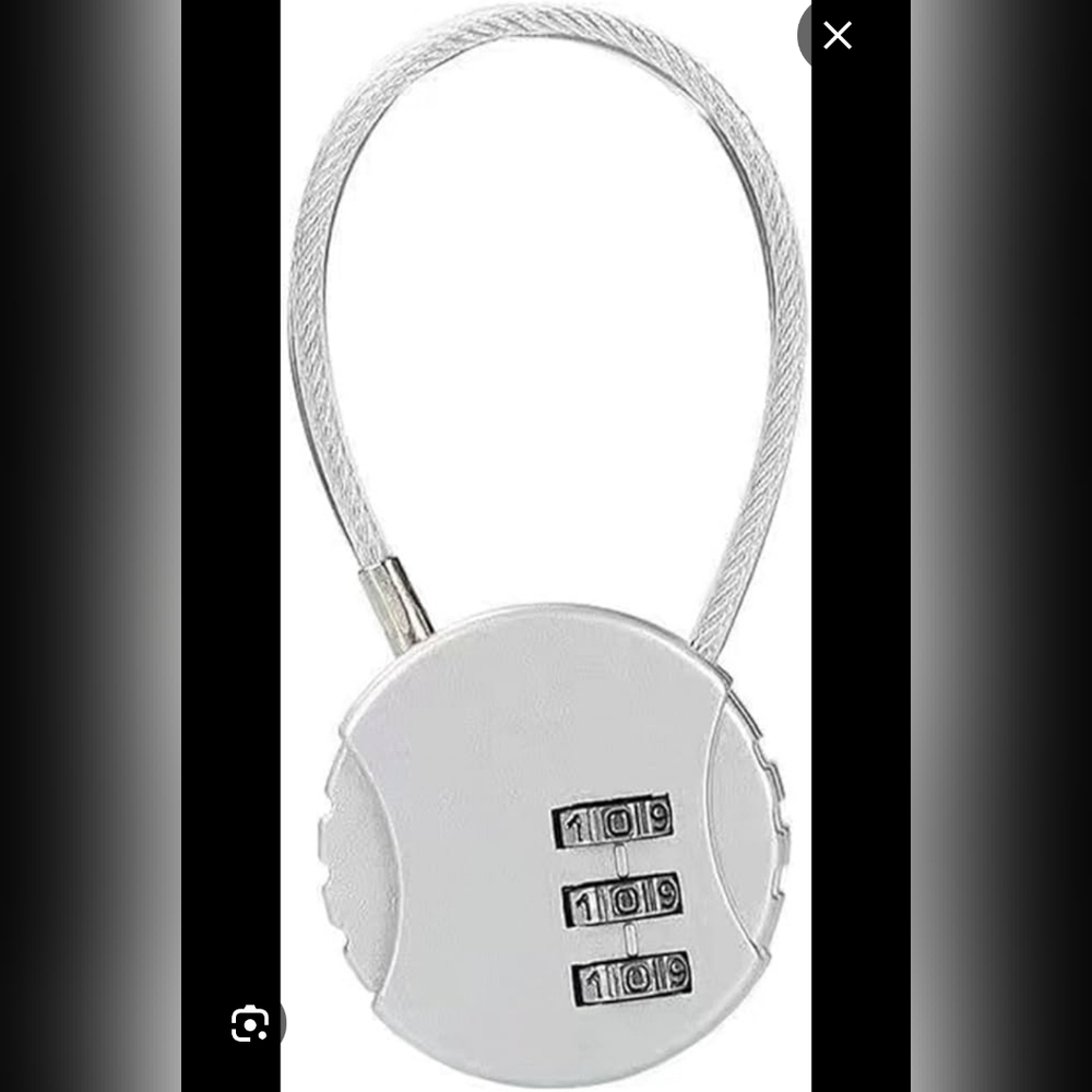 Silver Cable Combination Lock BNIB - Picture 3 of 12